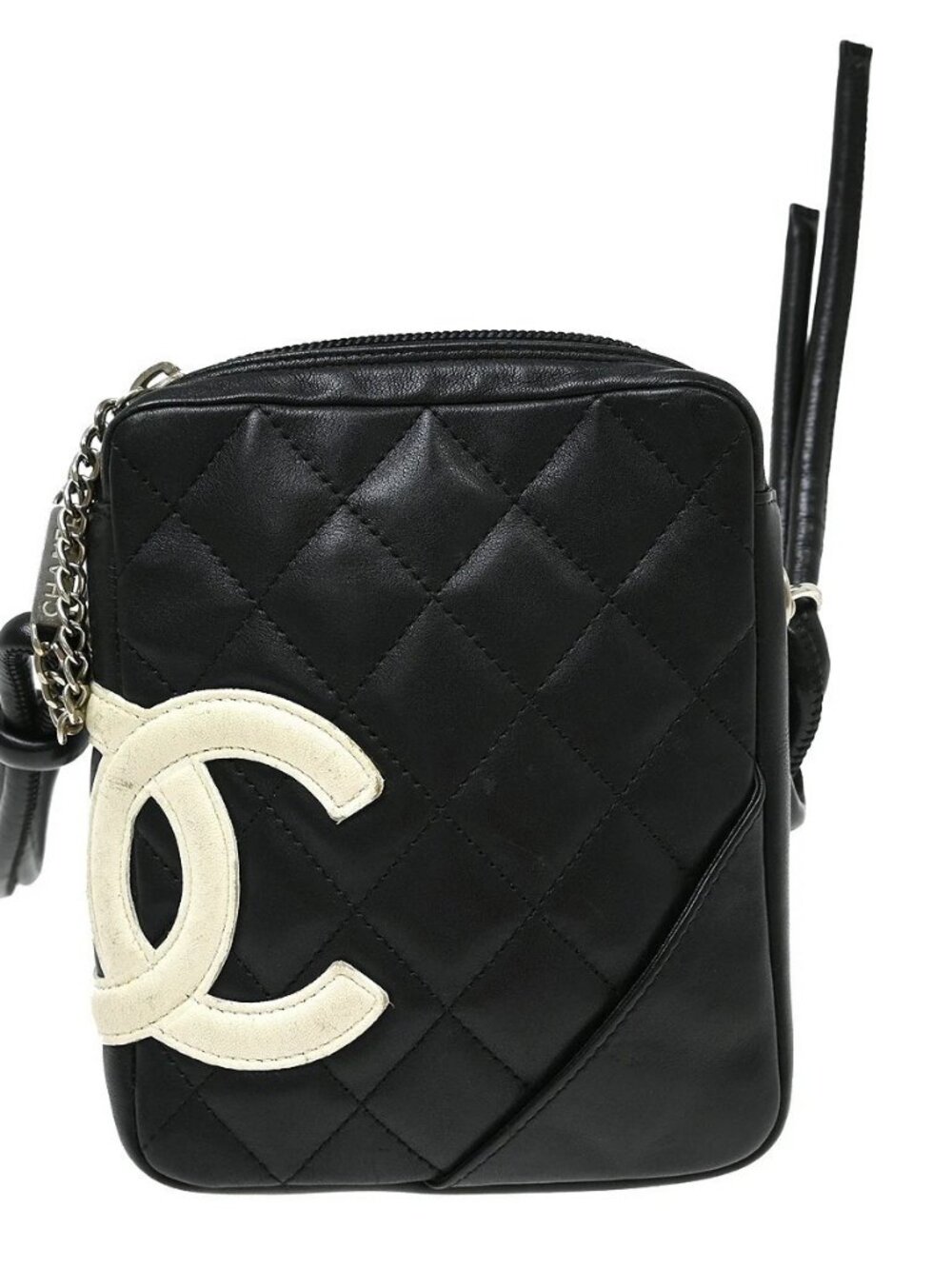 Best07 Chanel Black Calfskin Cambon Ligne Shoulder Bag RQ03589